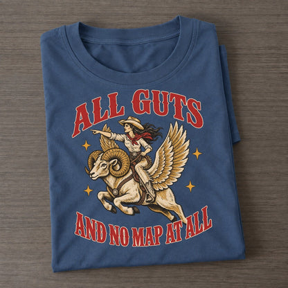 And No Map At All Unhinged Affirmations Classic T-shirt – Twilight Navy