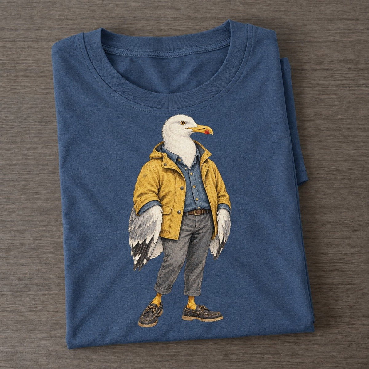 Herring Gull Wardrobe Portrait Wild Wardrobe Portraits Classic T-shirt – Twilight Navy