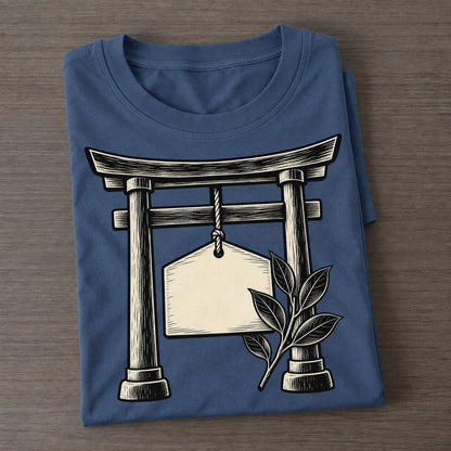Shinto Ema Offering World Faiths Ink Figures Classic T-shirt – Twilight Navy