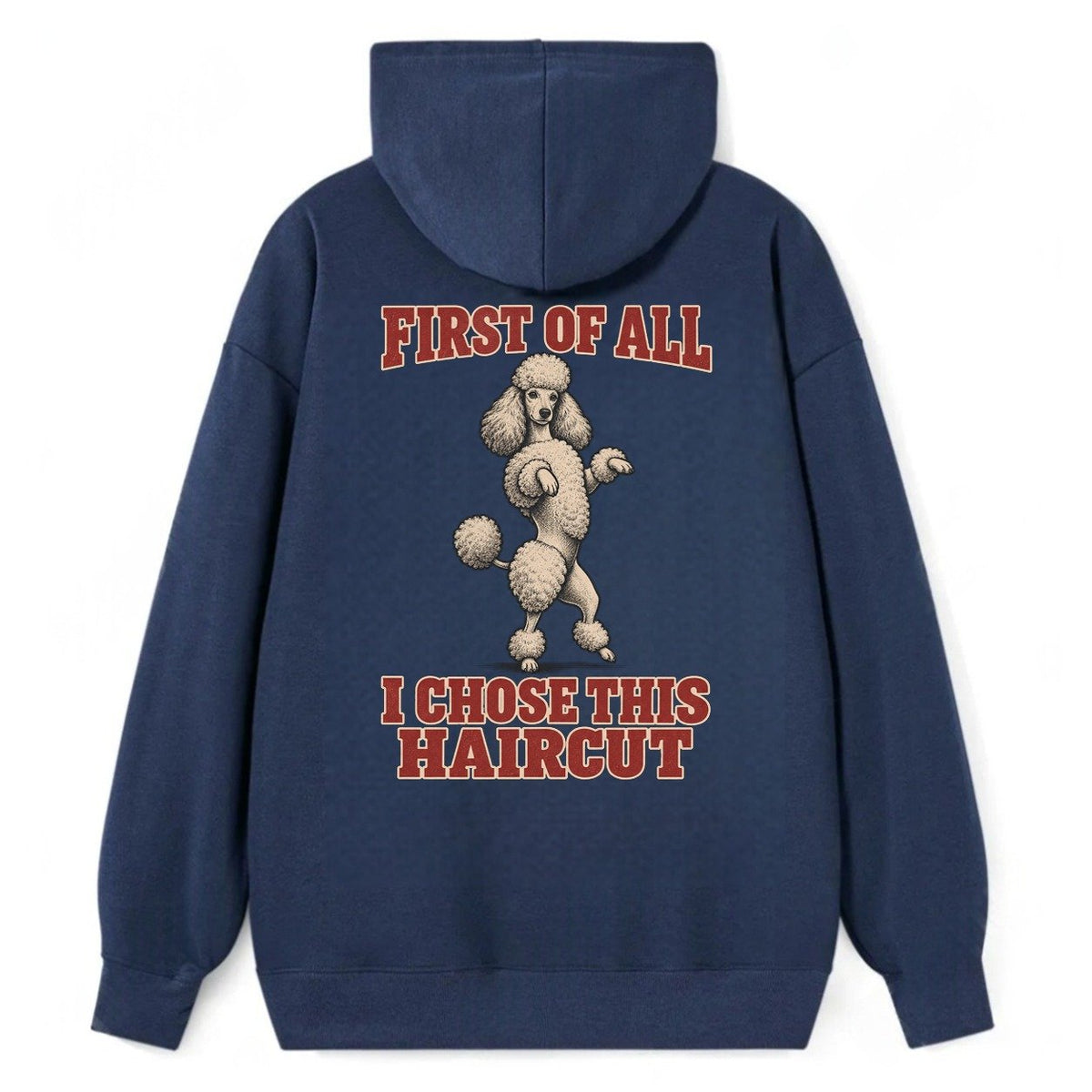 Standard Poodle Dog Declarations Classic Pullover Hoodie – Navy