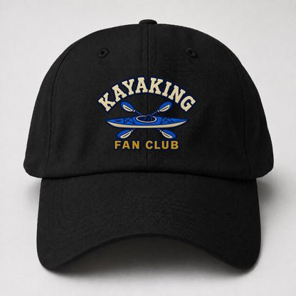 Kayaking Fan Club Baseball Cap – Black