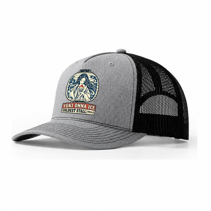 Yuki Onna Ice Yokai Night Market Trucker Hat – Sport Grey Black