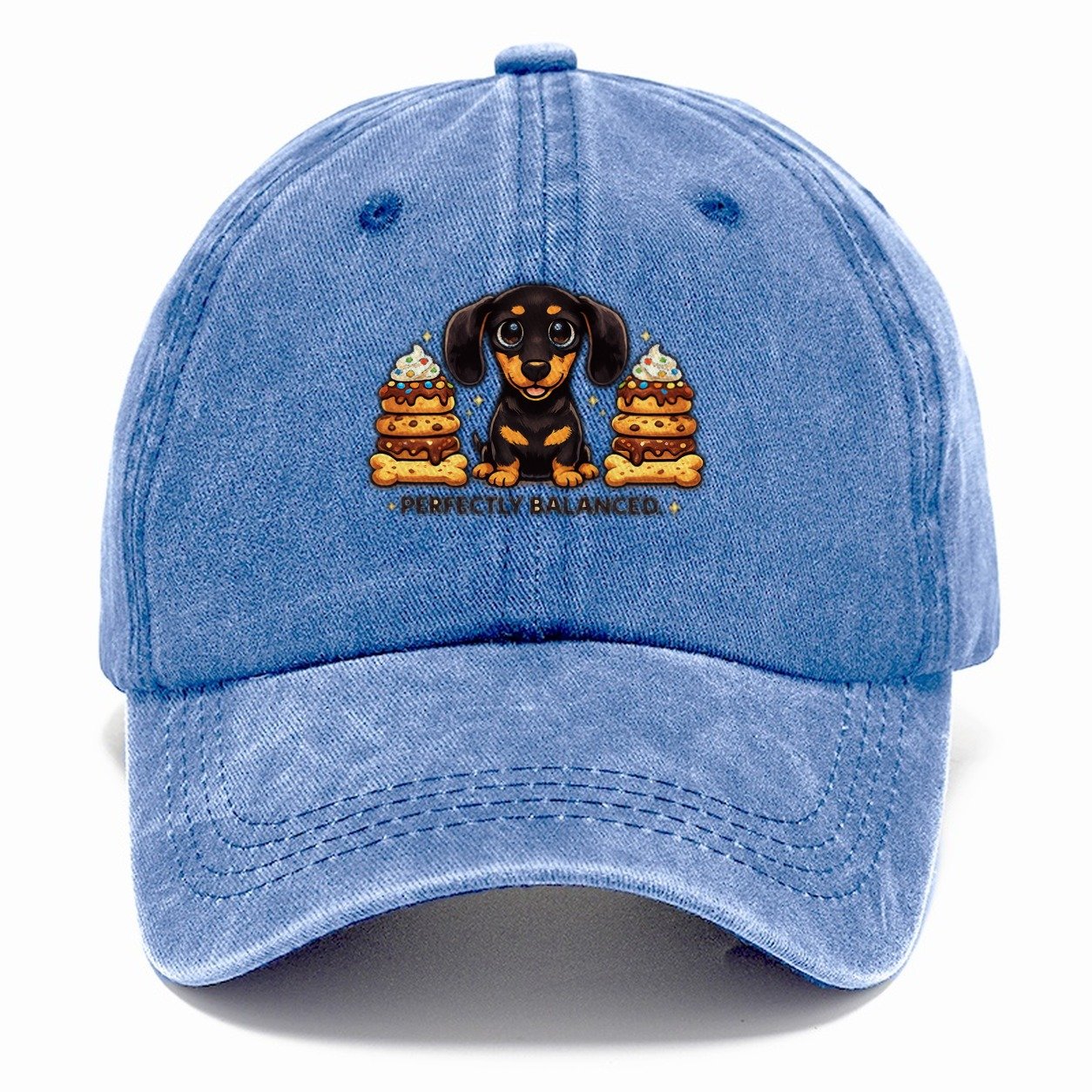 Dachshund Perfectly Balanced Treats Classic Cap – Summer Sky