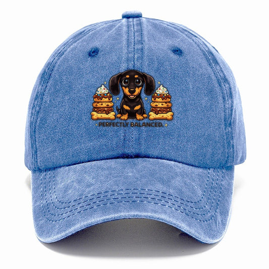 Dachshund Perfectly Balanced Treats Classic Cap – Summer Sky
