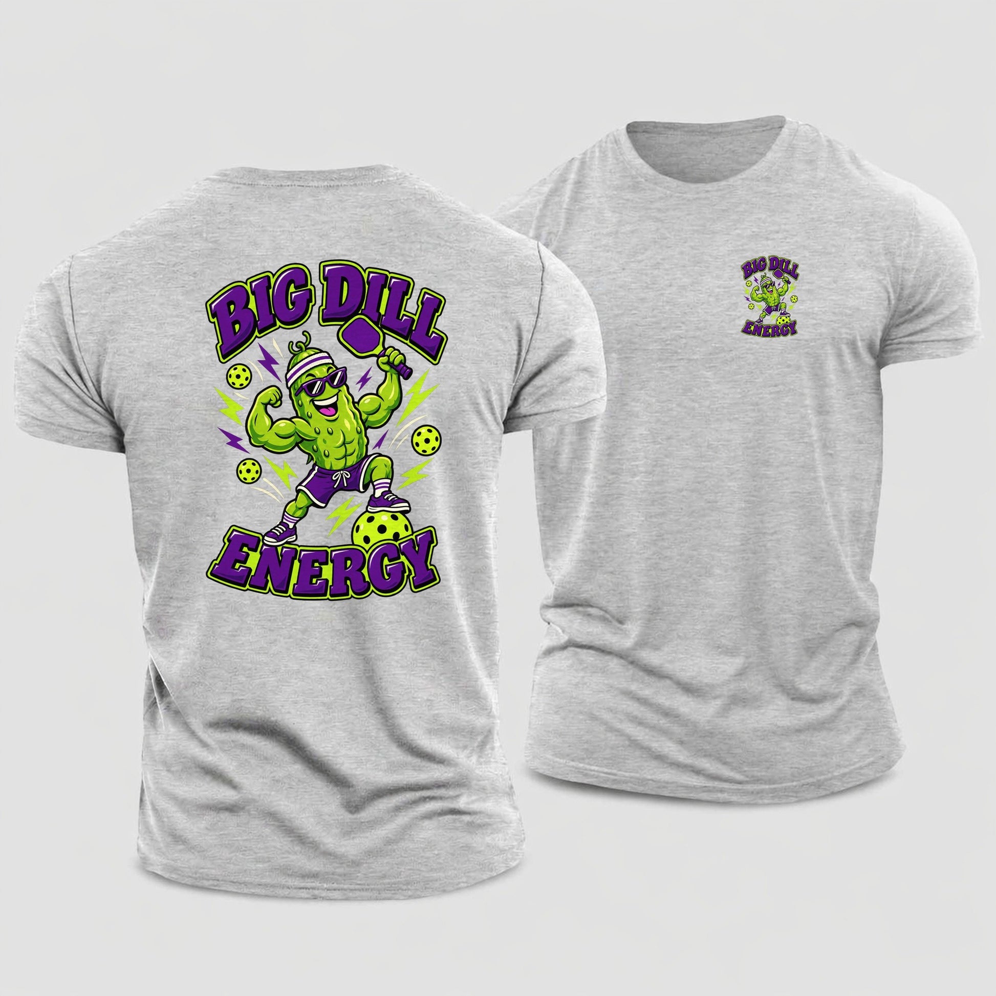 Big Dill Energy Pickleball Life Cotton T-Shirt – Sport Grey
