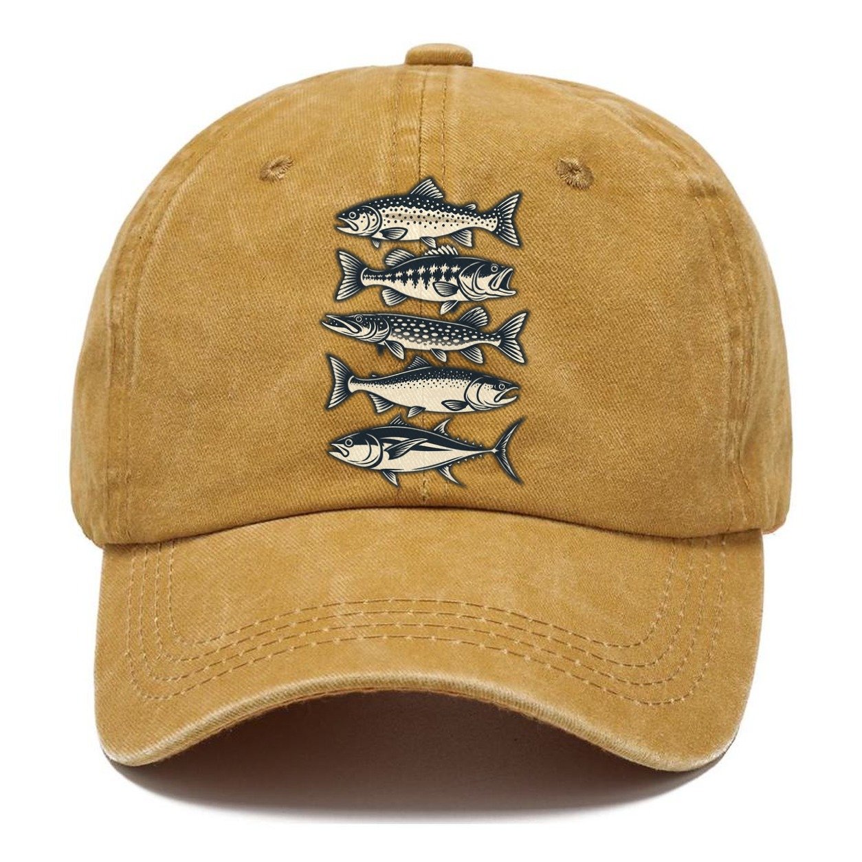 Fish School Stack Fishing Elegant Classic Cap – Golden Harvest