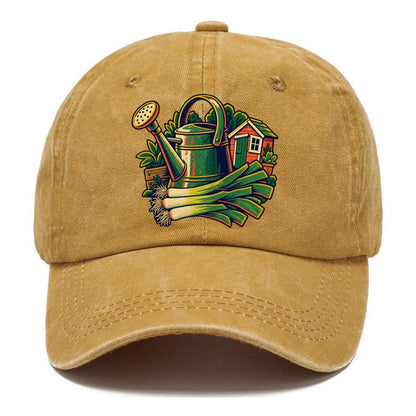Allotment Shed Watering Can And Leeks Uk Culture Heritage Classic Cap – Golden Harvest
