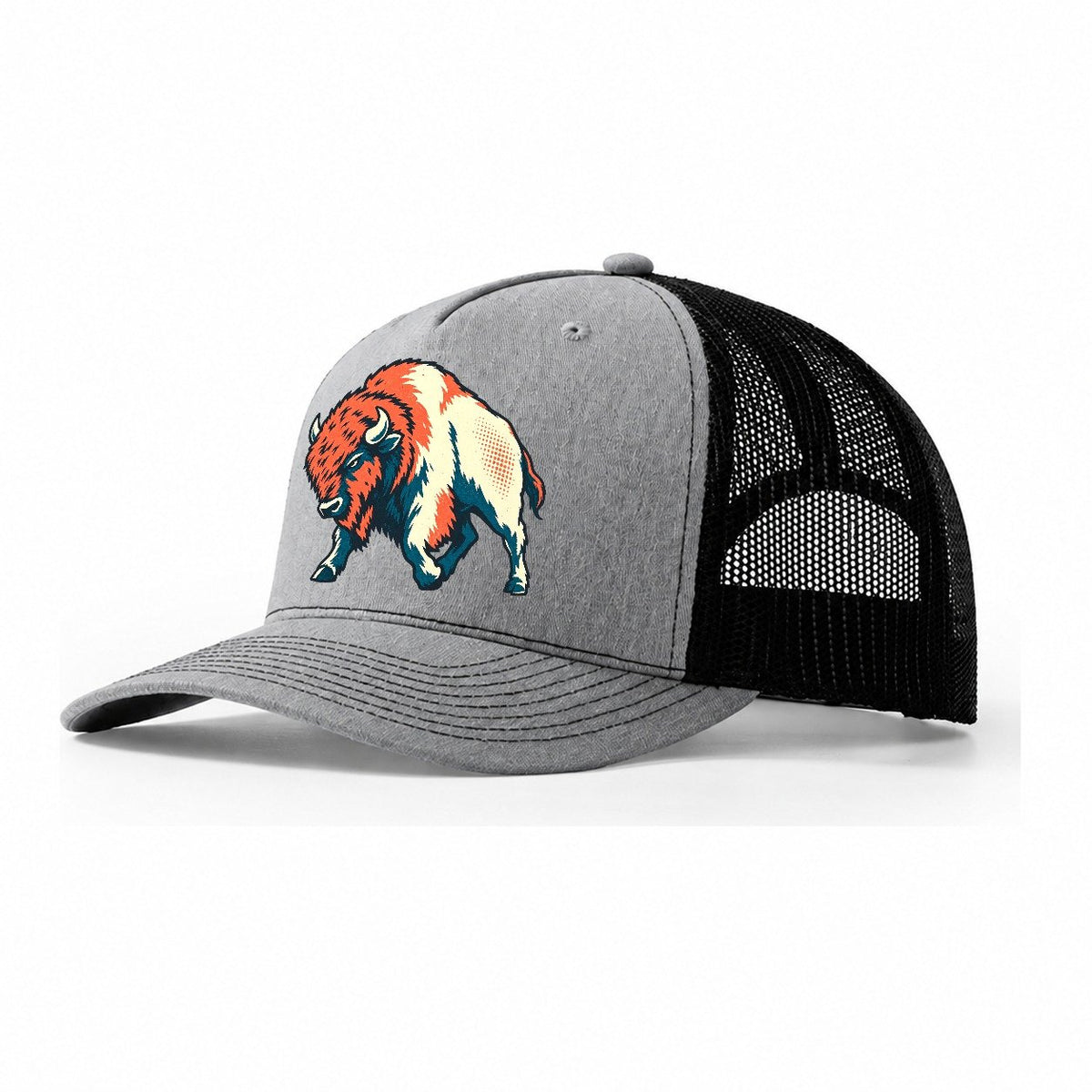 Bison Headwind Trucker Hat – Sport Grey Black