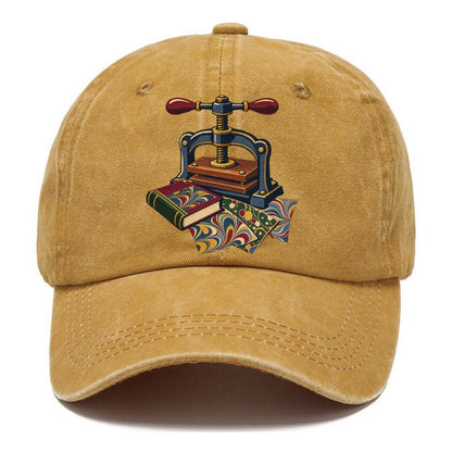 Bookbinder Press And Marbled Pages Uk Culture Heritage Classic Cap – Golden Harvest