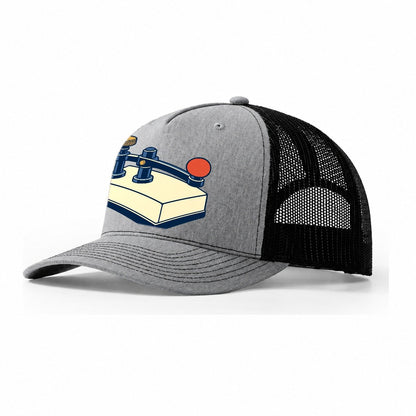 Straight Key Elevation Amateur Radio Trucker Hat – Sport Grey Black
