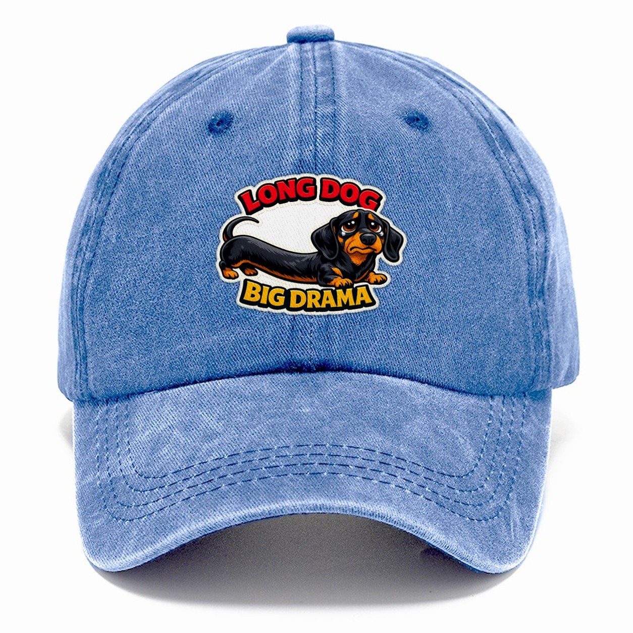 Long Dog Big Drama Dachshund Classic Cap – Summer Sky
