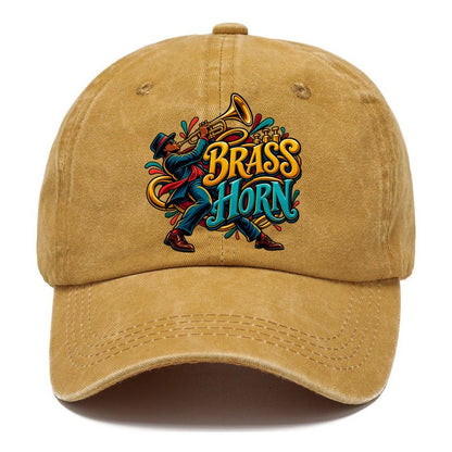 Brass Horn Wordmark Music Instruments Classic Cap – Golden Harvest