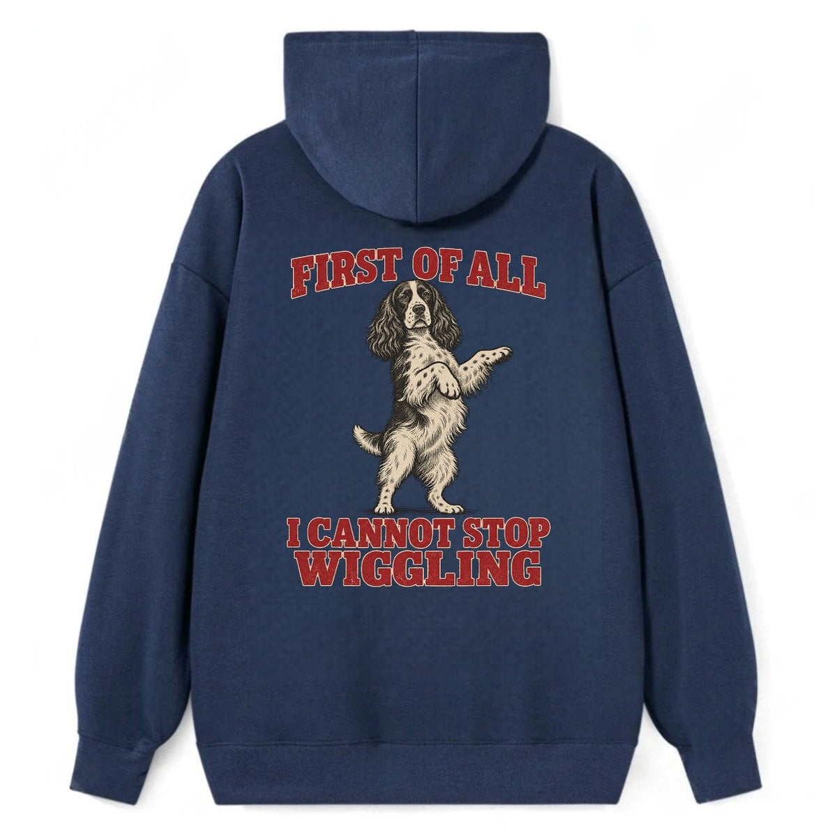 English Springer Spaniel Dog Declarations Classic Pullover Hoodie – Navy