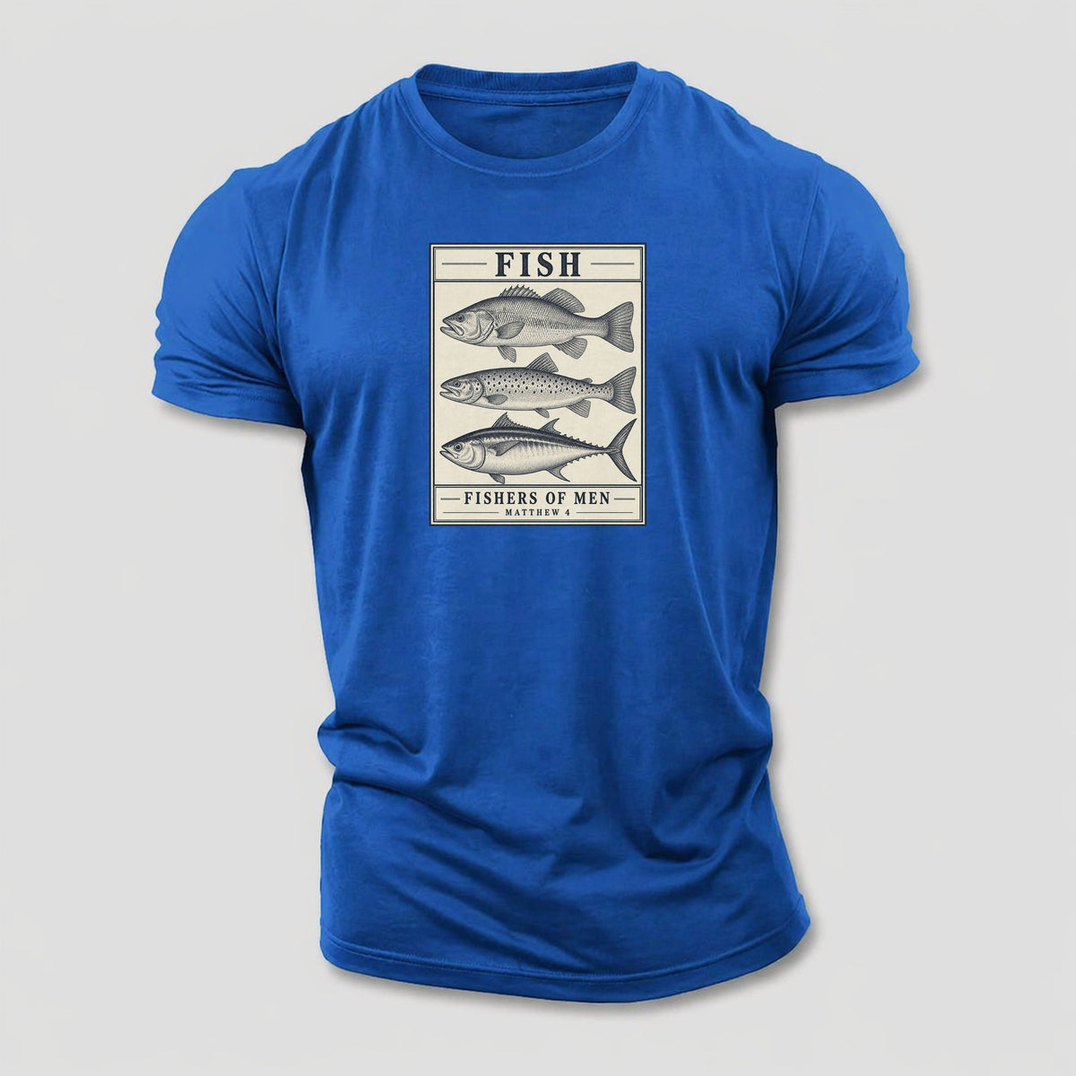 Fish Specimen Plate Creature Canticle Cotton T-Shirt – Royal Blue