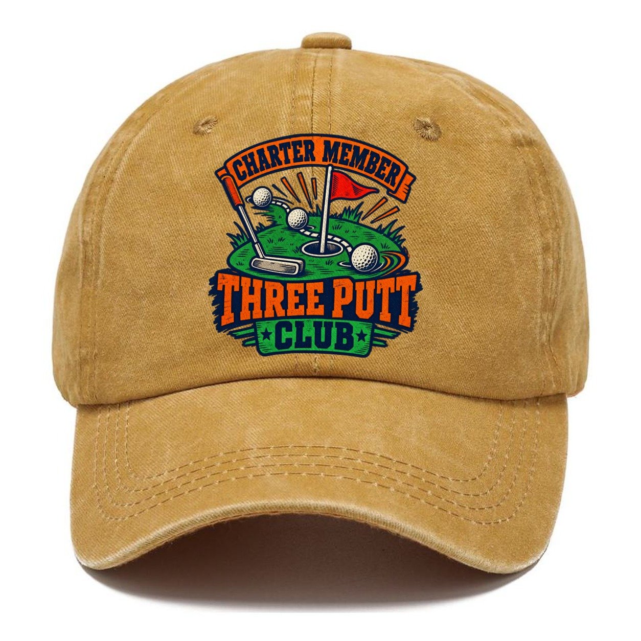 Three Putt Club Golf Life Classic Cap – Golden Harvest