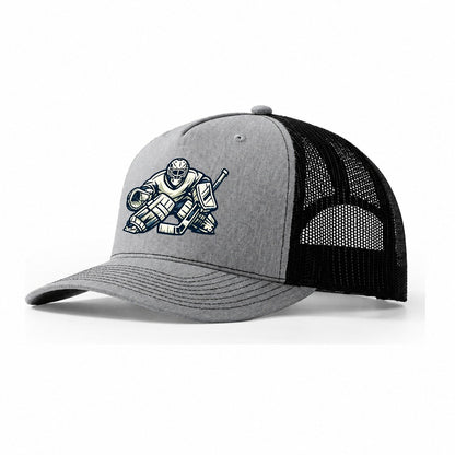 Hockey Goalie Right Hand Catch Trucker Hat – Sport Grey Black