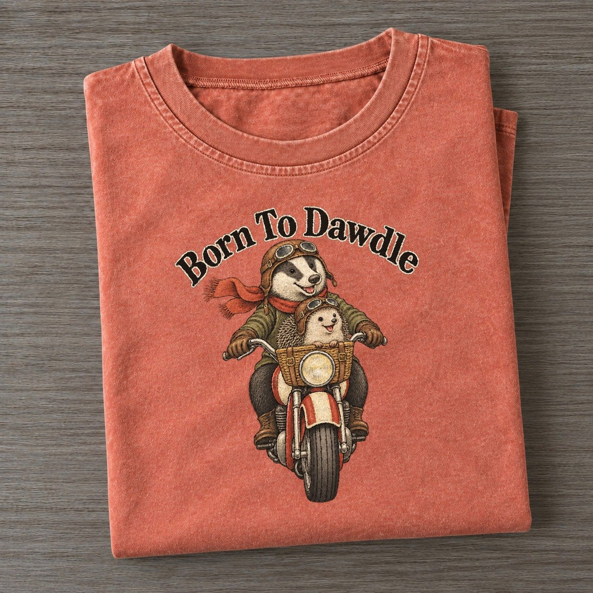 Born To Dawdle Kerfuffle Club Vintage T-shirt – Terracotta