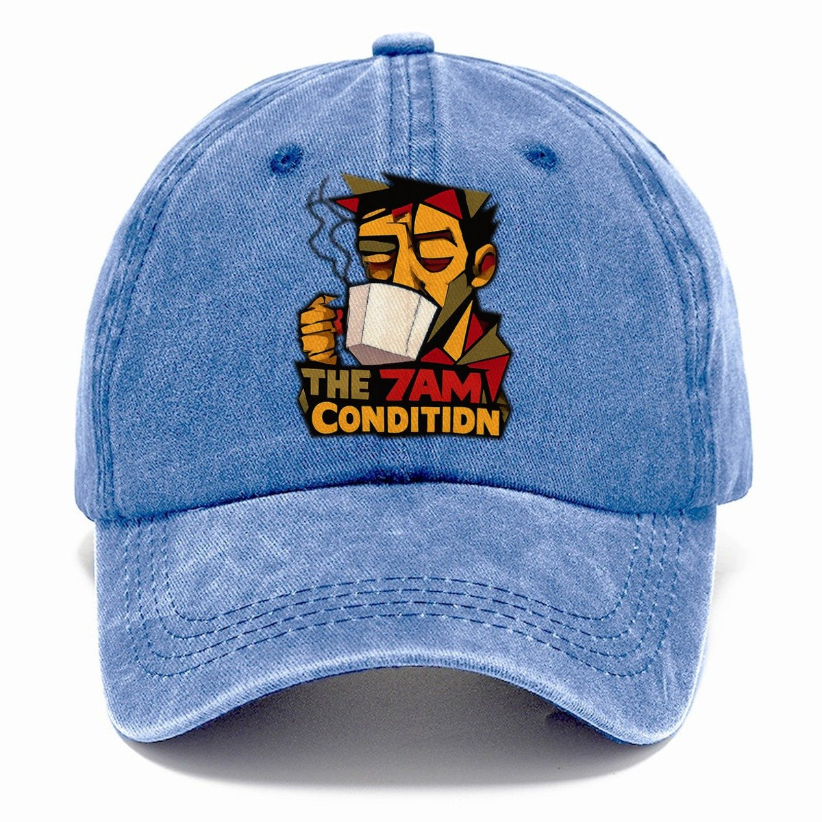 Tired Face Coffee Portrait Classic Cap – Summer Sky