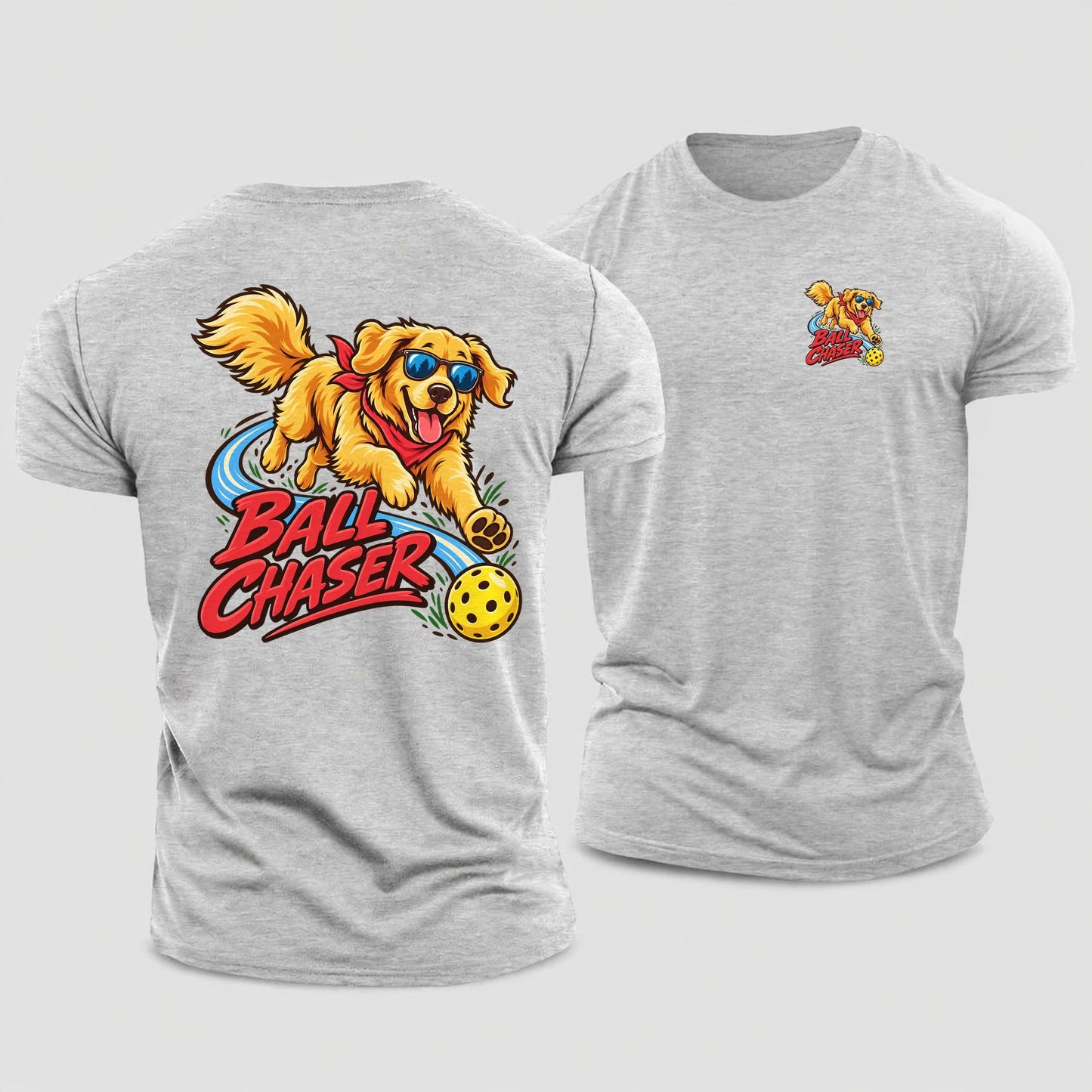 Ball Chaser Pickleball Life Cotton T-Shirt – Sport Grey