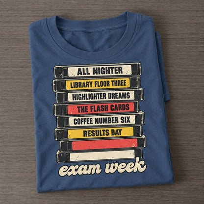 Exam Week Rewind Shelf Classic T-shirt – Twilight Navy
