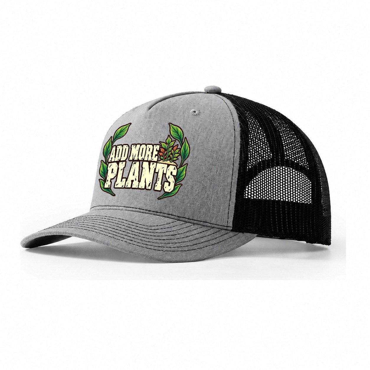 Add More Plants Aquarium Keeping Trucker Hat – Sport Grey Black