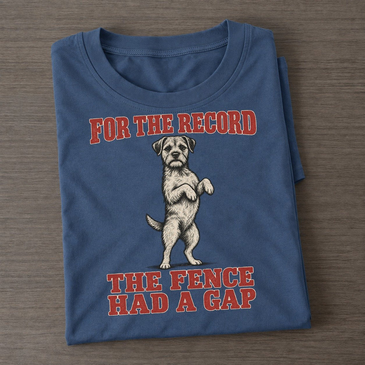 Border Terrier Dog Declarations Classic T-shirt – Twilight Navy