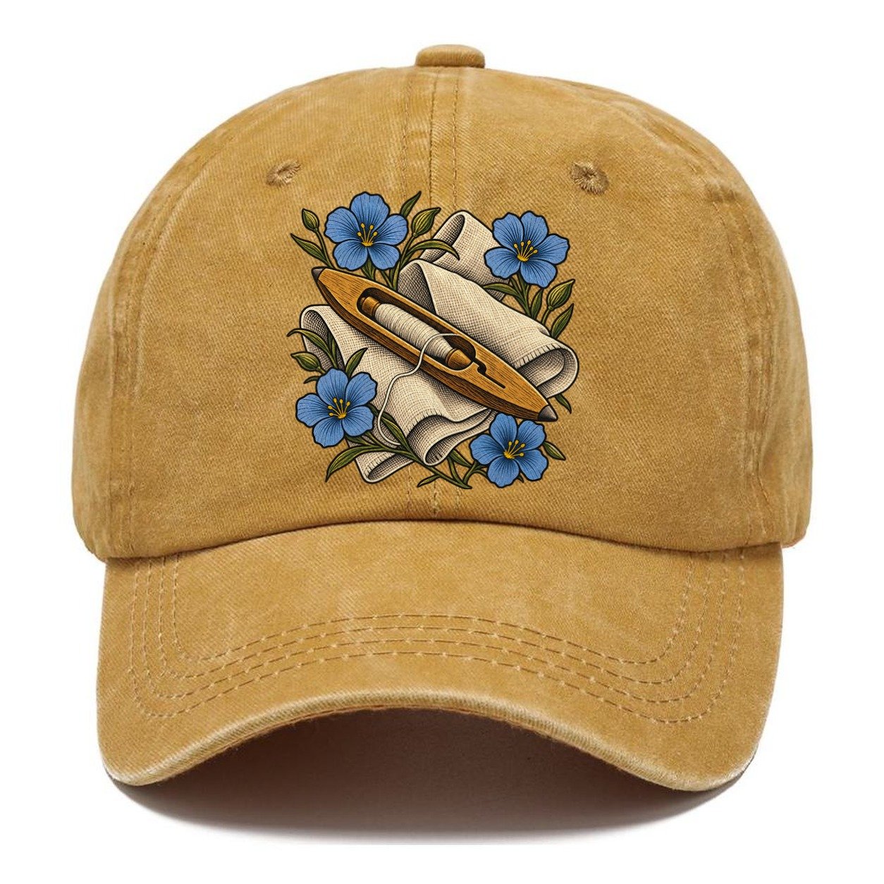 Ulster Linen Shuttle And Flax Uk Culture Heritage Classic Cap – Golden Harvest