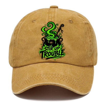 Stir Up Trouble Slogan Witch Magic Classic Cap – Golden Harvest