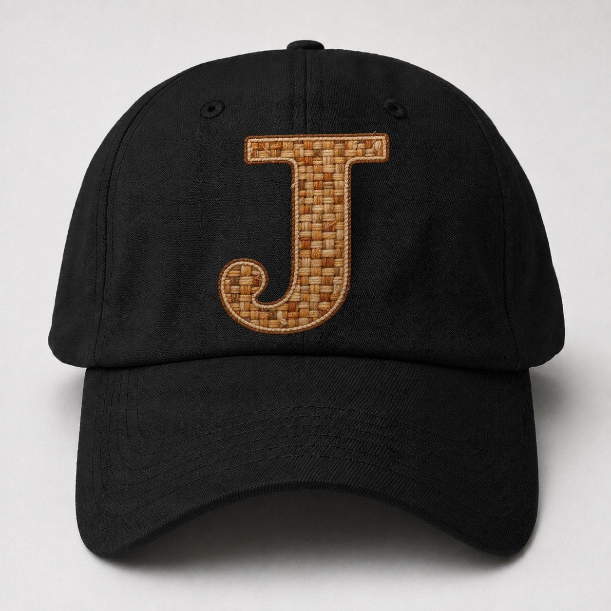 Woven Tweed J Monogram Baseball Cap – Black