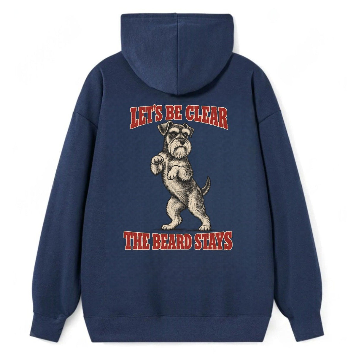 Miniature Schnauzer Dog Declarations Classic Pullover Hoodie – Navy