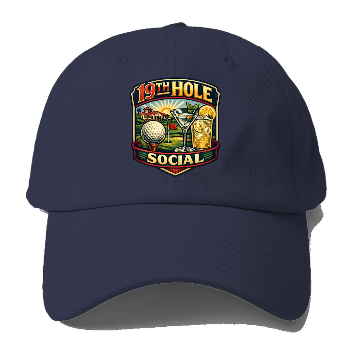 19Th Hole Social Baseball Cap – Twilight Navy