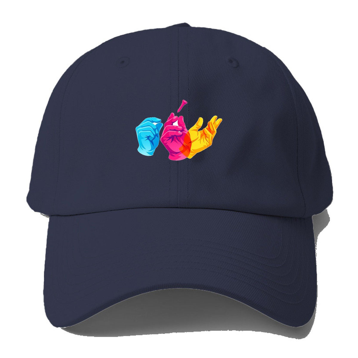 Golf Tee Hand Signs Baseball Cap – Twilight Navy
