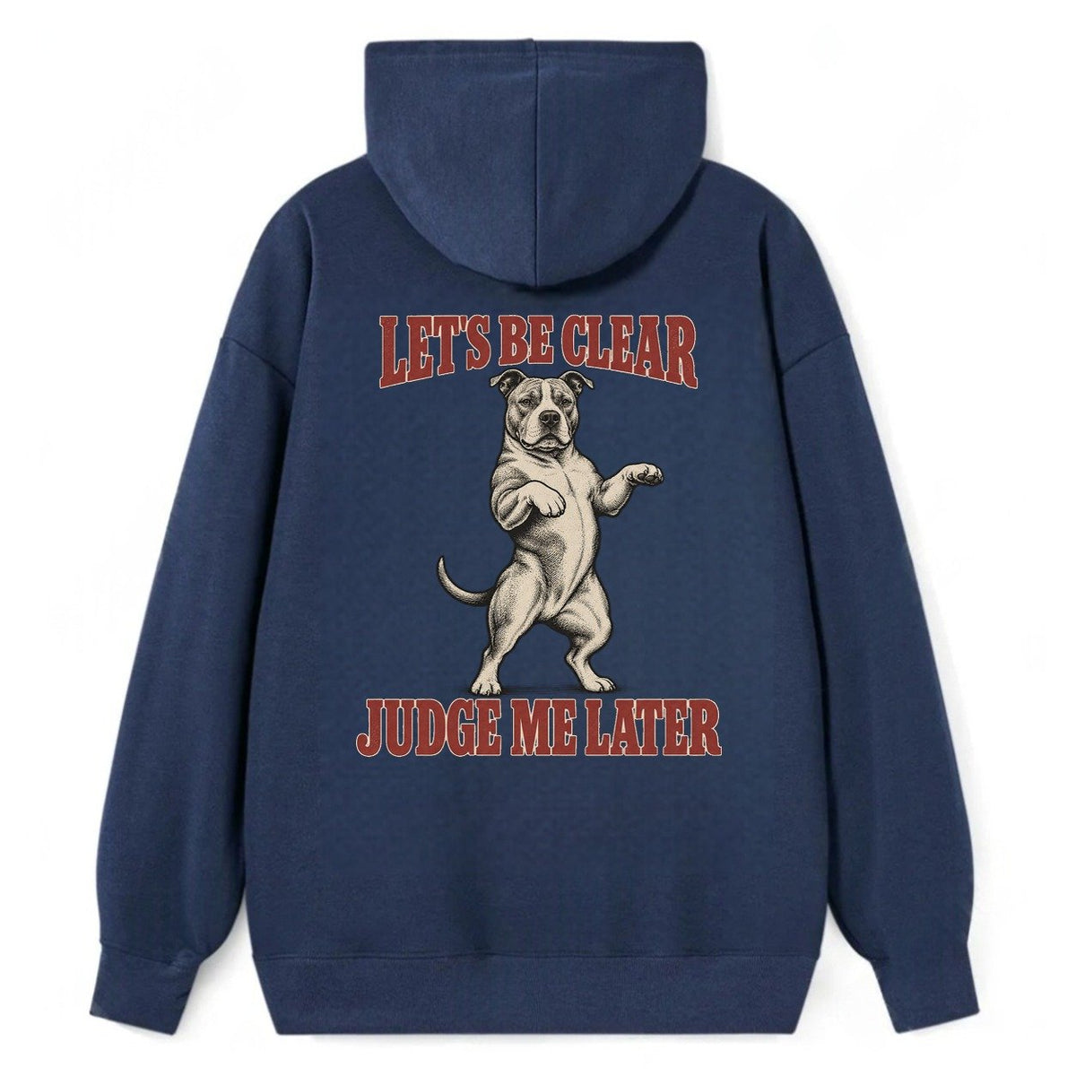 American Staffordshire Terrier Dog Declarations Classic Pullover Hoodie – Navy
