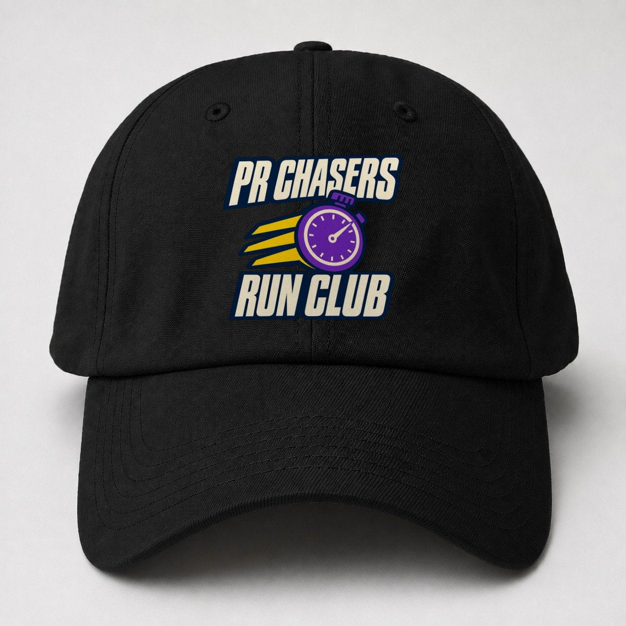 Pr Chasers Run Club 90S Running Clubs Baseball Cap – Black