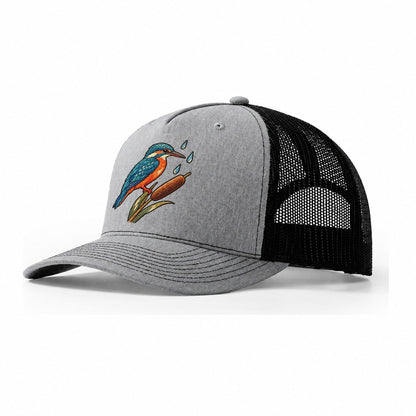 Kingfisher Rain Pause Gentle Wild Trucker Hat – Sport Grey Black