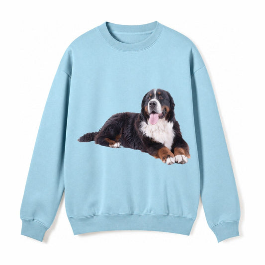 Bernese Mountain Dog Fleece Sweatshirt – Light Blue