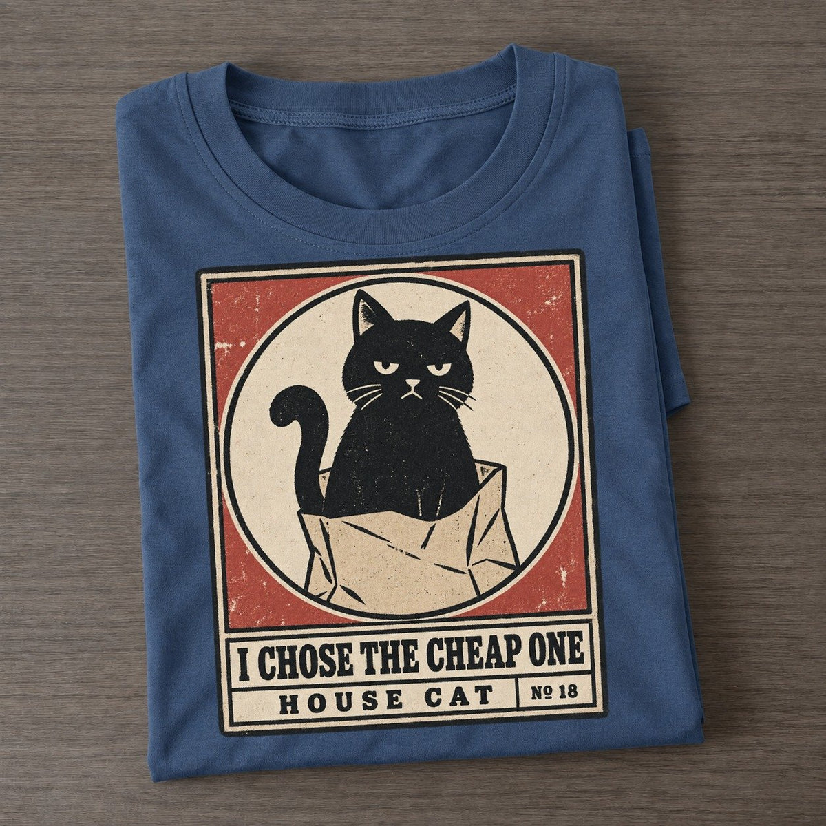 I Chose The Cheap One Neko Says No Classic T-shirt – Twilight Navy