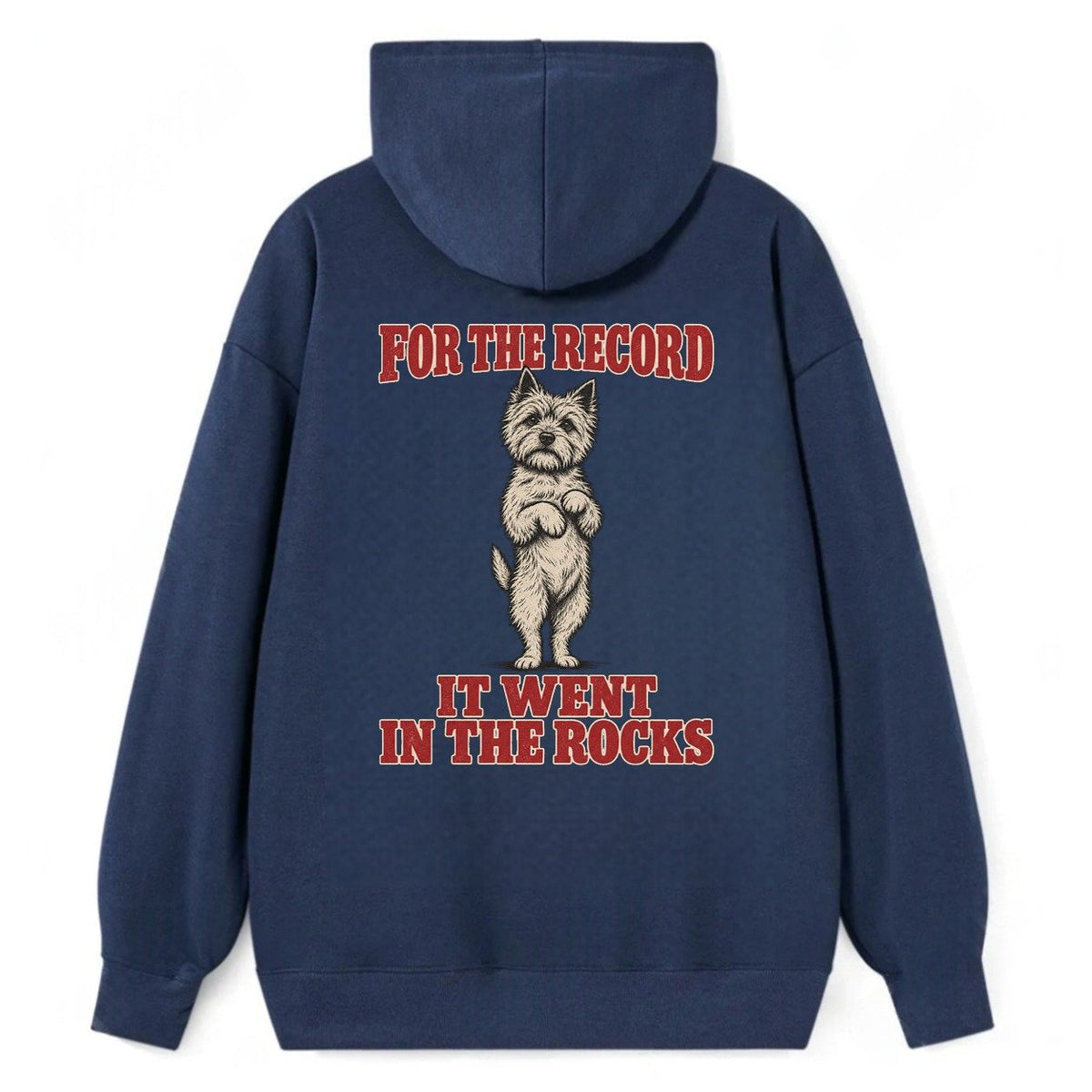 Cairn Terrier Dog Declarations Classic Pullover Hoodie – Navy