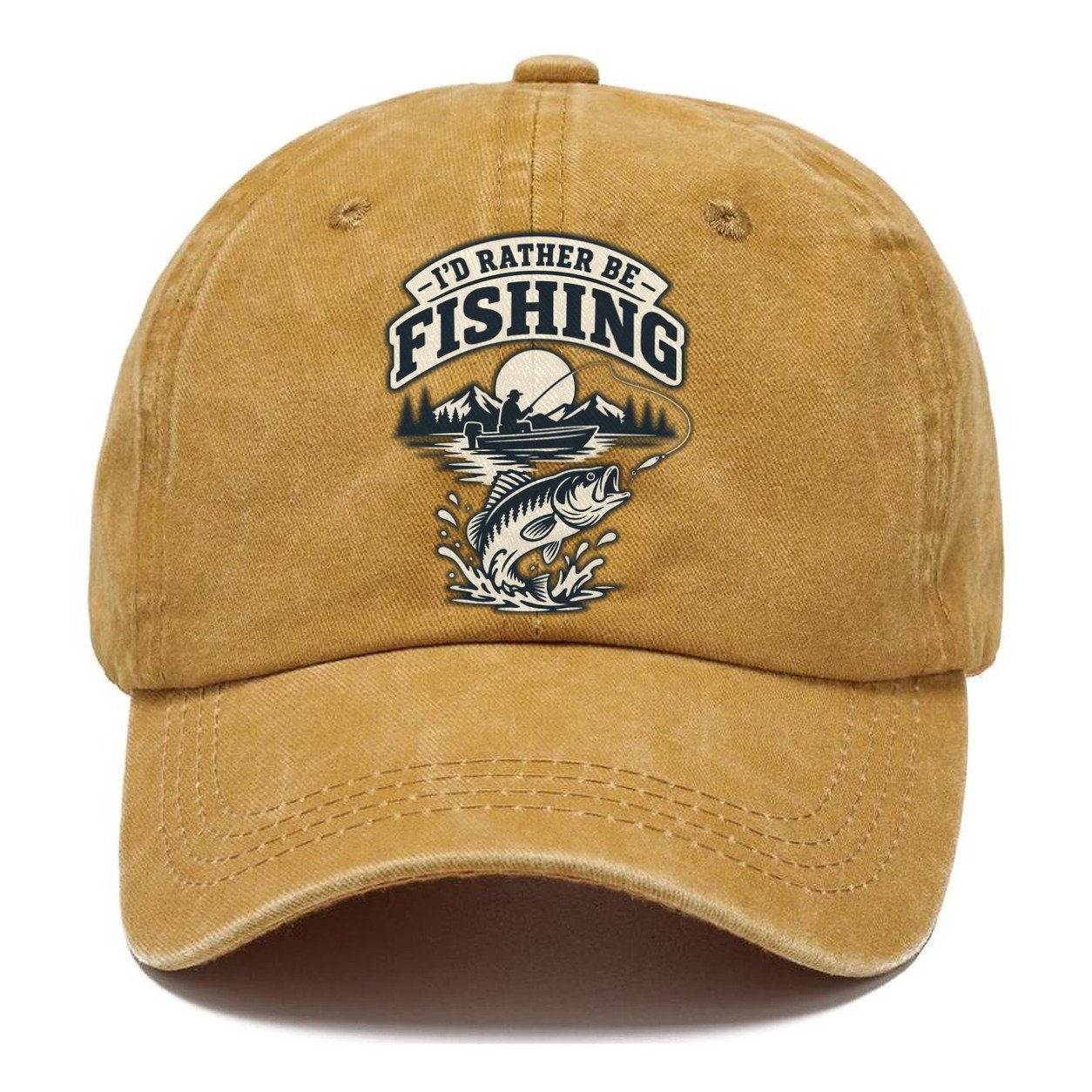 Rather Be Fishing Fishing Elegant Classic Cap – Golden Harvest