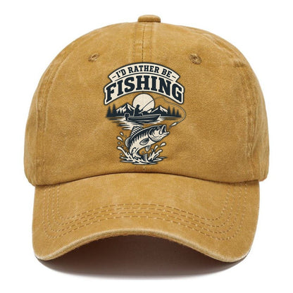 Rather Be Fishing Fishing Elegant Classic Cap – Golden Harvest