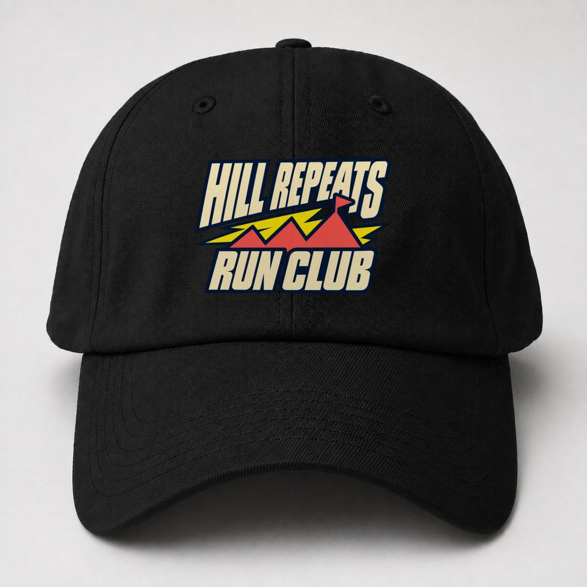 Hill Repeats Run Club 90S Running Clubs Baseball Cap – Black