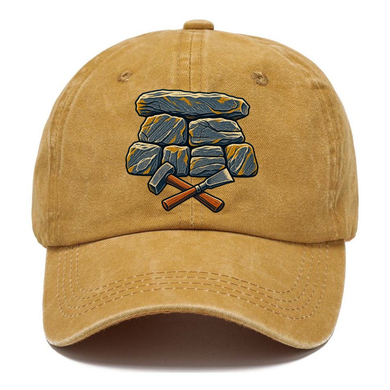 Seven Stone Wall Mason Hammer And Chisel Uk Culture Heritage Classic Cap – Golden Harvest
