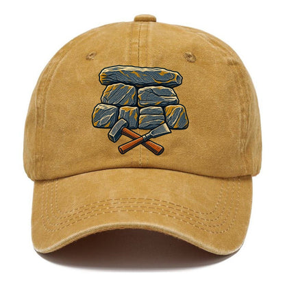 Seven Stone Wall Mason Hammer And Chisel Uk Culture Heritage Classic Cap – Golden Harvest