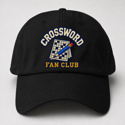 Crossword Fan Club Baseball Cap – Black