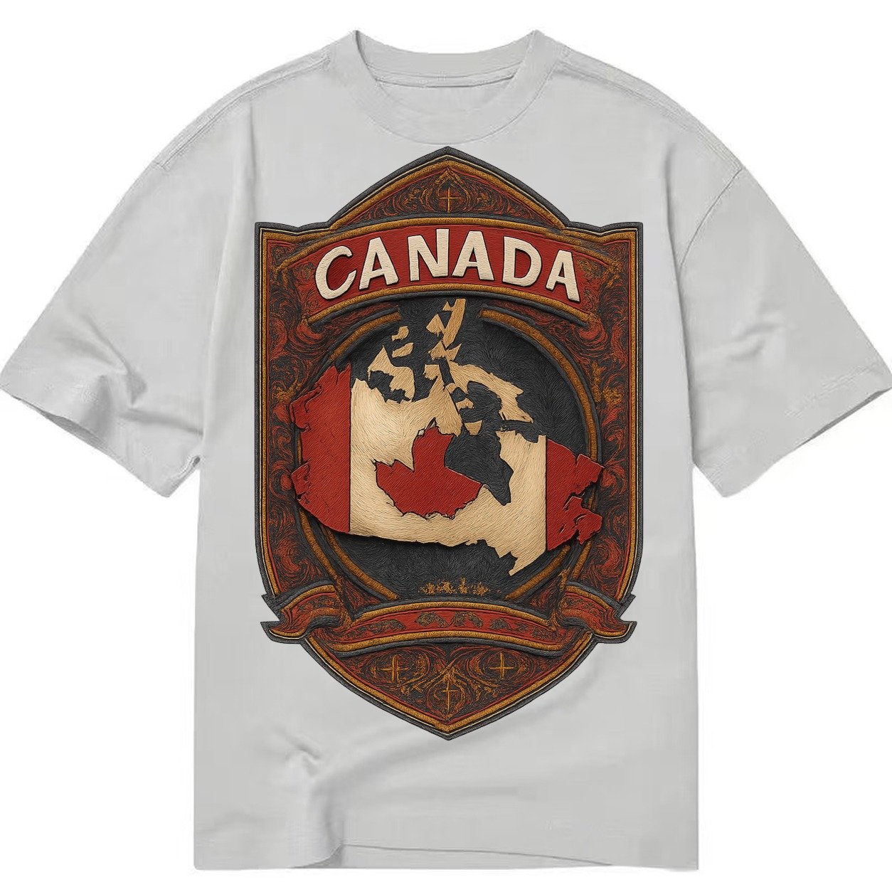 Canada Map Classic T-shirt – Grey