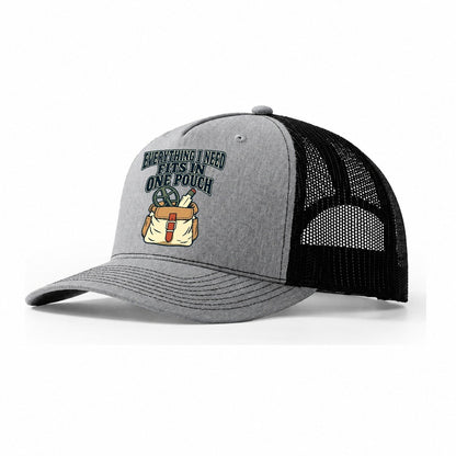 Everything In One Pouch Treasure Hunting Trucker Hat – Sport Grey Black