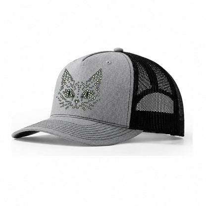 Cat Cursor Eyes Trucker Hat – Sport Grey Black