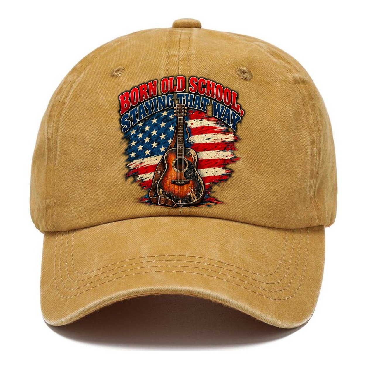 Born Old School Staying That Way Old Man Strong Classic Cap – Golden Harvest