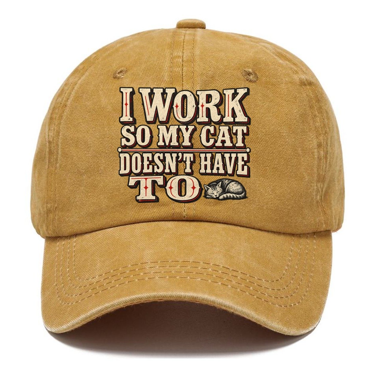 I Work So My Cat Doesn T Have To American Wit Classic Cap – Golden Harvest