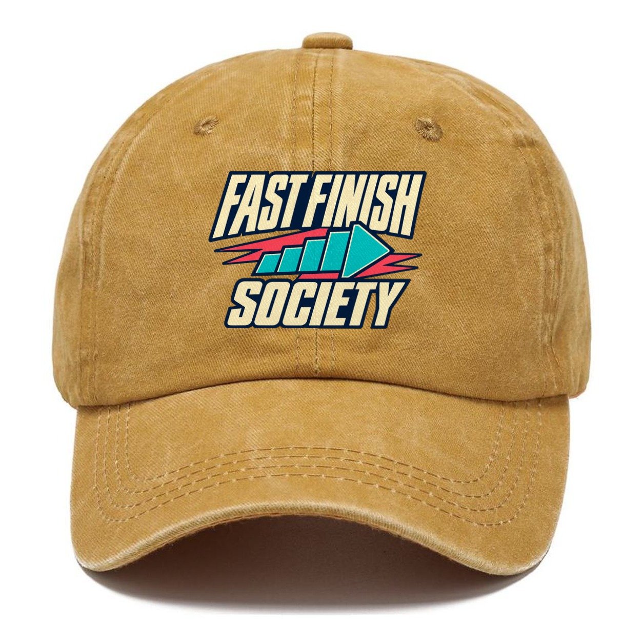 Fast Finish Society 90S Running Clubs Classic Cap – Golden Harvest